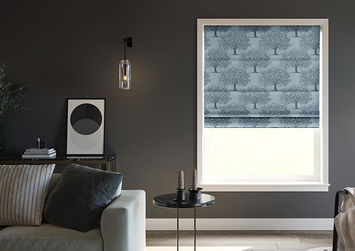 Classic Woodland, Monochrome - Roman Blind - Image 3